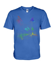 Load image into Gallery viewer, Colorful Cat Heart Custom Design Gift For Cat Lovers Guys V-Neck