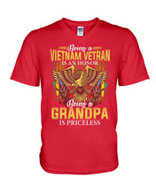 Load image into Gallery viewer, Being A Vietnam Veteran Is An Honor Grandpa Gifts Guys V-Neck
