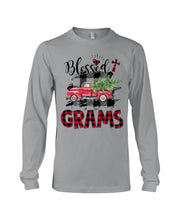 Load image into Gallery viewer, Blessed Grams Red Plaid Driving Car Custom Design Gifts Unisex Long Sleeve
