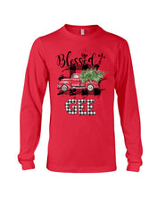Load image into Gallery viewer, Blessed Gee Black And White Plaid Driving Car Custom Design Gifts Unisex Long Sleeve
