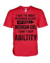 Load image into Gallery viewer, A Michigan Girl Didn't Have Ability Custom Design Guys V-Neck