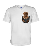 Load image into Gallery viewer, Chesapeake Bay Retriever In Pocket Personalized Name Gifts For Dog Lovers Guys V-Neck