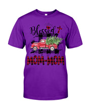 Load image into Gallery viewer, Blessed Mom-Mom Red Plaid Driving Car Custom Design Gifts Guys Tee