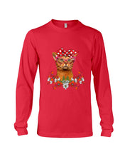 Load image into Gallery viewer, Abyssinian Bow Special Gift For Cat Lovers Unisex Long Sleeve