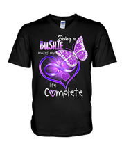 Load image into Gallery viewer, Being A Bushie Makes My Life Complete Personalized Name Gifts Guys V-Neck