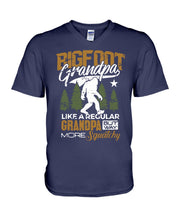 Load image into Gallery viewer, Bigfoot Grandma - Like A Regular Grandpa But Way More Squatchy Custom Design Guys V-Neck