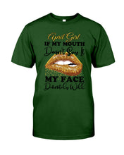 Load image into Gallery viewer, April Girl If My Mouth Doesn't Say It My Face Definitely Will Custom Design Guys Tee