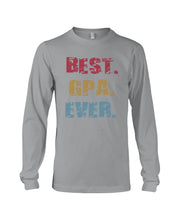 Load image into Gallery viewer, Best Gpa Ever Colorful Abstract Words Personalized Name Gifts Unisex Long Sleeve