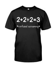 Load image into Gallery viewer, Confused Screaming Math Formula Custom Design Guys Tee