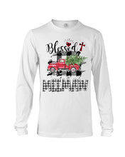 Load image into Gallery viewer, Blessed Meemaw Black And White Plaid Driving Car Custom Design Gifts Unisex Long Sleeve