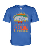 Load image into Gallery viewer, Being A Dad Is An Honner Being A Granddad Is Priceless Custom Design Guys V-Neck