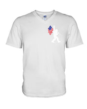 Load image into Gallery viewer, Bigfoot Flag Usa Two-Sided Custom Design Gift For Friends Guys V-Neck