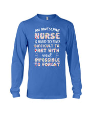 Load image into Gallery viewer, An Awesome Nurse Is Hard To Find Custom Design Unisex Long Sleeve