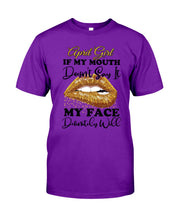 Load image into Gallery viewer, April Girl If My Mouth Doesn't Say It My Face Definitely Will Custom Design Guys Tee