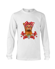 Load image into Gallery viewer, Abyssinian Bow Special Gift For Cat Lovers Unisex Long Sleeve