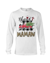 Load image into Gallery viewer, Blessed Mamaw Leopard Pattern Driving Car Custom Design Gifts Unisex Long Sleeve