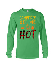 Load image into Gallery viewer, Campfires Get Me Hot Gifts For Camping Lovers Unisex Long Sleeve