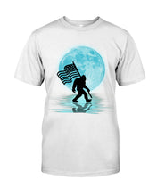 Load image into Gallery viewer, Bigfoot Moon American Flag Custom Design For Bigfoot Lovers Guys Tee