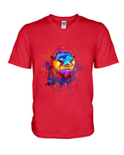 Load image into Gallery viewer, Colorful Sea Otter Custom Design For Animal Lovers Guys V-Neck