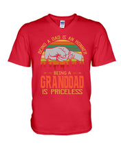 Load image into Gallery viewer, Being A Dad Is An Honner Being A Granddad Is Priceless Custom Design Guys V-Neck