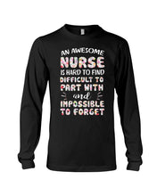 Load image into Gallery viewer, An Awesome Nurse Is Hard To Find Custom Design Unisex Long Sleeve