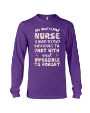 Load image into Gallery viewer, An Awesome Nurse Is Hard To Find Custom Design Unisex Long Sleeve