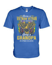 Load image into Gallery viewer, Being A Vietnam Veteran Is An Honor Grandpa Gifts Guys V-Neck
