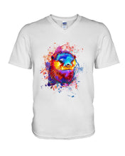 Load image into Gallery viewer, Colorful Sea Otter Custom Design For Animal Lovers Guys V-Neck