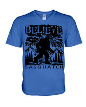 Load image into Gallery viewer, Bigfoot Believe Sasquatch Custom Design For Friends Guys V-Neck