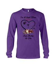 Load image into Gallery viewer, A Simple Woman Loves Dog Hockey And Wine Custom Design Unisex Long Sleeve