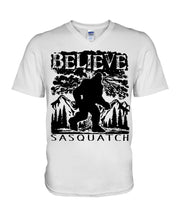 Load image into Gallery viewer, Bigfoot Believe Sasquatch Custom Design For Friends Guys V-Neck