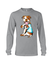 Load image into Gallery viewer, Bull I Love Mom Custom Design Gifts For Dog Lovers Unisex Long Sleeve