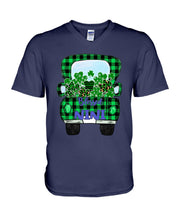 Load image into Gallery viewer, Blessed Nini Patrick's Day Custom Design Personalized Name Gifts Guys V-Neck