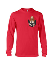 Load image into Gallery viewer, Basset Hound In Middle Pocket For Dog Lovers Unisex Long Sleeve