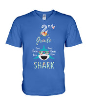 Load image into Gallery viewer, 2Nd Grade Doo Doo Shark Anniversary Gift Guys V-Neck