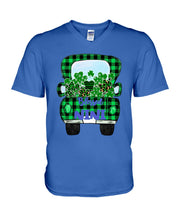 Load image into Gallery viewer, Blessed Nini Patrick's Day Custom Design Personalized Name Gifts Guys V-Neck