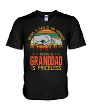 Load image into Gallery viewer, Being A Dad Is An Honner Being A Granddad Is Priceless Custom Design Guys V-Neck