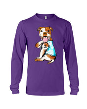 Load image into Gallery viewer, Bull I Love Mom Custom Design Gifts For Dog Lovers Unisex Long Sleeve
