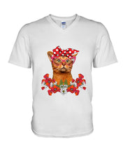 Load image into Gallery viewer, Abyssinian Bow Special Gift For Cat Lovers Guys V-Neck