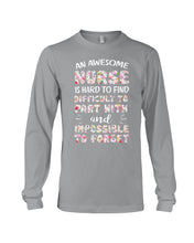 Load image into Gallery viewer, An Awesome Nurse Is Hard To Find Custom Design Unisex Long Sleeve