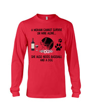 Load image into Gallery viewer, A Woman Cannot Survive On Wine Alone Gifts Unisex Long Sleeve