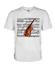 Load image into Gallery viewer, Cello Special Unique Custom Design For Music Instrument Lovers Guys V-Neck