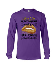 Load image into Gallery viewer, April Girl If My Mouth Doesn't Say It My Face Definitely Will Custom Design Unisex Long Sleeve