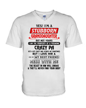 Load image into Gallery viewer, A Stubborn Granddaughter Of A Freaking Crazy Pa Guys V-Neck