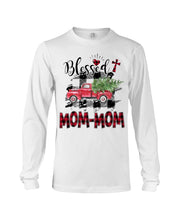 Load image into Gallery viewer, Blessed Mom-Mom Red Plaid Driving Car Custom Design Gifts Unisex Long Sleeve