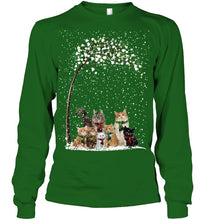Load image into Gallery viewer, Cats Winter Tree Snowy Gifts Idea Unisex Long Sleeve