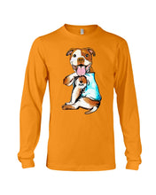 Load image into Gallery viewer, Bull I Love Mom Custom Design Gifts For Dog Lovers Unisex Long Sleeve