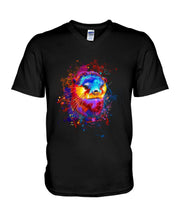 Load image into Gallery viewer, Colorful Sea Otter Custom Design For Animal Lovers Guys V-Neck