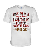 Load image into Gallery viewer, Born To Be A Stay At Home Furmom Funny Gift For Mother's Day Guys V-Neck