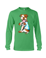 Load image into Gallery viewer, Bull I Love Mom Custom Design Gifts For Dog Lovers Unisex Long Sleeve